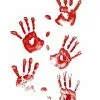 Floor Gore Bloody Human Handprints Decoration -Halloween Store 01104223 a