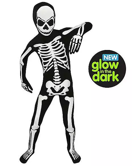 Kids Glow In The Dark Skeleton Morphsuit Costume 4 Kids Glow In The Dark Skeleton Morphsuit Costume - Image 2