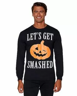 Let's Get Smashed Long Sleeve T Shirt -Halloween Store 01353580 a