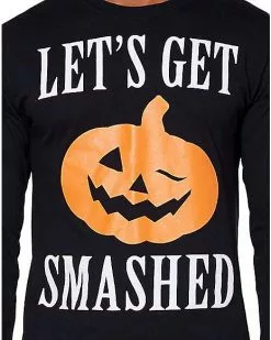 Let's Get Smashed Long Sleeve T Shirt -Halloween Store 01353580 c