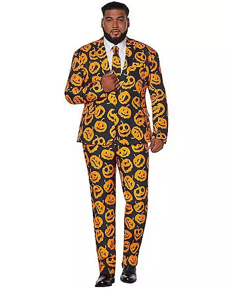 Adult Jack-O-Lantern Plus Size Suit 3 Adult Jack-O-Lantern Plus Size Suit