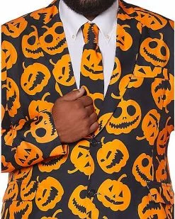 Adult Jack-O-Lantern Plus Size Suit 7 Adult Jack-O-Lantern Plus Size Suit -Halloween Store 01381524 c