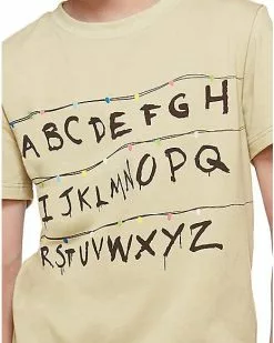 Kids Stranger Things Alphabet Wall T Shirt - Stranger Things -Halloween Store 01381797 d
