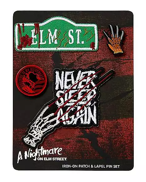 Freddy Krueger Pin And Patch Set - A Nightmare On Elm Street 3 Freddy Krueger Pin And Patch Set - A Nightmare On Elm Street