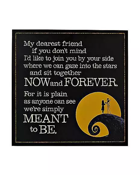 Simply Meant To Be Sign - The Nightmare Before Christmas 3 Simply Meant To Be Sign - The Nightmare Before Christmas