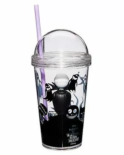 Jack Skellington Cup With Straw - Nightmare Before Christmas -Halloween Store 01423375 c