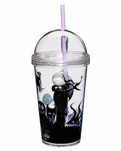 Jack Skellington Cup With Straw - Nightmare Before Christmas -Halloween Store 01423375 d