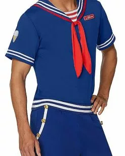 Adult Steve Scoops Ahoy Costume - Stranger Things 5 Adult Steve Scoops Ahoy Costume - Stranger Things -Halloween Store 01450410 c