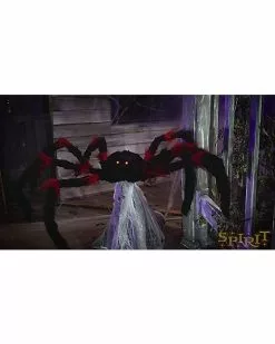 21 Inch LED Red And Black Jumping Spider Animatronic -Halloween Store 01463447 AVS
