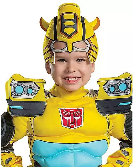 Toddler Muscle Bumblebee Costume - Transformers 5 Toddler Muscle Bumblebee Costume - Transformers - Image 3