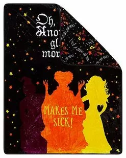 Makes Me Sick Fleece Blanket - Hocus Pocus -Halloween Store 01483502 b