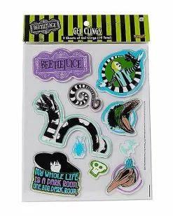 Beetlejuice Gel Clings 9 Beetlejuice Gel Clings -Halloween Store 01487982 d