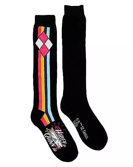 Harley Quinn Striped Knee High Socks - Birds Of Prey 3 Harley Quinn Striped Knee High Socks - Birds Of Prey