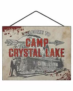 Welcome To Camp Crystal Lake Sign - Friday The 13th