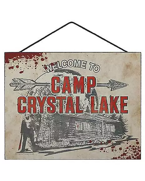 Welcome To Camp Crystal Lake Sign - Friday The 13th 3 Welcome To Camp Crystal Lake Sign - Friday The 13th