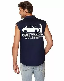 Adult Under The Hood Mechanic Vest -Halloween Store 01508928 b