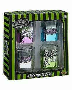 Beetlejuice Mini Glass Set - 4 Pack 16 Beetlejuice Mini Glass Set - 4 Pack -Halloween Store 01517374 g