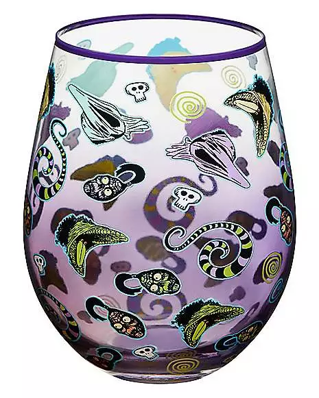 Purple Printed Stemless Glass 22 Oz. - Beetlejuice 4 Purple Printed Stemless Glass 22 Oz. - Beetlejuice - Image 2