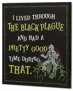 Black Plague Beetlejuice Sign -Halloween Store 01518018 b