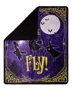 Come We Fly Fleece Blanket - Hocus Pocus 6 Come We Fly Fleece Blanket - Hocus Pocus -Halloween Store 01522382 b