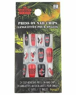 Harley Quinn Press On Nails - The Suicide Squad 6 Harley Quinn Press On Nails - The Suicide Squad -Halloween Store 01529817 b