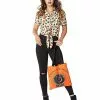 Adult Vintage Halloween Icon Tie Front Shirt And Tote Bag -Halloween Store 01530757 a