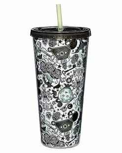 The Haunted Mansion Cup With Straw - Disney -Halloween Store 01534650 b