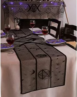 Pentagram Table Runner -Halloween Store 01540228 b