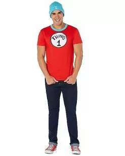 Adult Thing 1 And Thing 2 Costume Kit – Dr. Seuss -Halloween Store 01542539 c