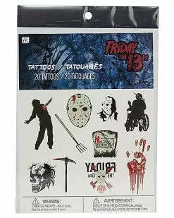 Friday The 13th Temporary Tattoos -Halloween Store 01542927 b