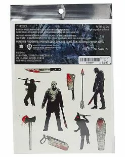 Friday The 13th Temporary Tattoos -Halloween Store 01542927 c