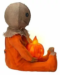 Light-Up Sitting Sam Doll - Trick 'r Treat 13 Light-Up Sitting Sam Doll - Trick 'r Treat -Halloween Store 01547397 e