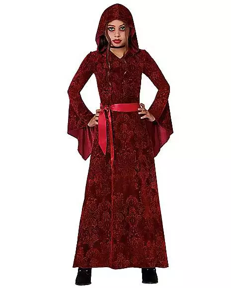 Kids Red Hooded Dress 3 Kids Red Hooded Dress