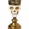 Crowned Skull Candle Holder -Halloween Store 01564491 a