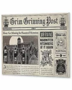 Newspaper Sign - Haunted Mansion -Halloween Store 01571215 b