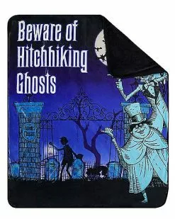 Hitchhiking Ghosts The Haunted Mansion Fleece Blanket - Disney -Halloween Store 01572395 b