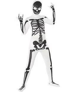 Black And White Skeleton Skin Suit Costume