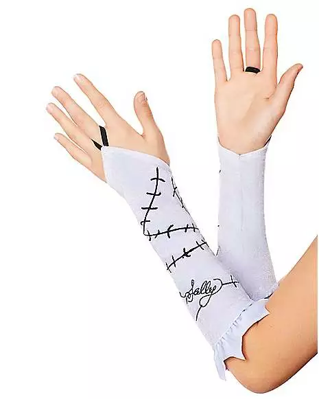 Kids Sally Ruffle Fingerless Gloves - The Nightmare Before Christmas 3 Kids Sally Ruffle Fingerless Gloves - The Nightmare Before Christmas