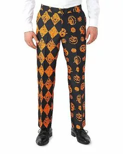 Adult Distressed Pumpkin Party Suit -Halloween Store 01587179 e