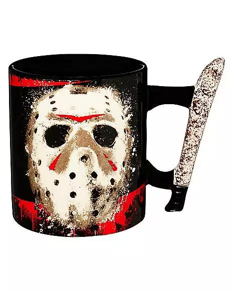 Molded Machete Handle Jason Voorhees Coffee Mug 20 Oz. - Friday The 13 3 Molded Machete Handle Jason Voorhees Coffee Mug 20 Oz. - Friday The 13