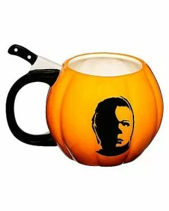 Michael Myers Pumpkin Molded Coffee Mug 20 Oz. - Halloween -Halloween Store 01591957 b