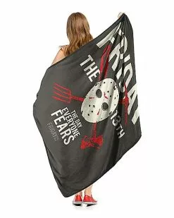 Camp Crystal Lake Fleece Blanket - Friday The 13th -Halloween Store 01594126 c