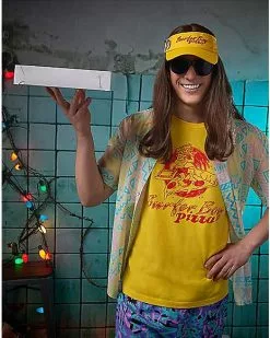Adult Surfer Boy Pizza T Shirt - Stranger Things -Halloween Store 01599505 b