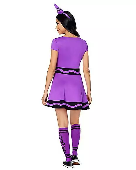 Adult Vivid Violet Crayon Dress Costume - Crayola 4 Adult Vivid Violet Crayon Dress Costume - Crayola - Image 2