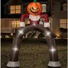 12 Ft Light-Up Pumpkin Scarecrow Inflatable Archway