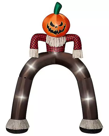 12 Ft Light-Up Pumpkin Scarecrow Inflatable Archway 4 12 Ft Light-Up Pumpkin Scarecrow Inflatable Archway - Image 2