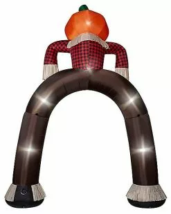 12 Ft Light-Up Pumpkin Scarecrow Inflatable Archway 9 12 Ft Light-Up Pumpkin Scarecrow Inflatable Archway -Halloween Store 01602218 c