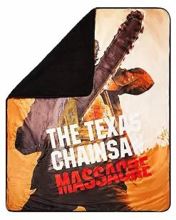 Leatherface Fleece Blanket - Texas Chainsaw Massacre 6 Leatherface Fleece Blanket - Texas Chainsaw Massacre -Halloween Store 01602606 b
