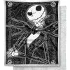 Dark Cover Jack Skellington Fleece Blanket - The Nightmare Before Chri -Halloween Store 03382215 a