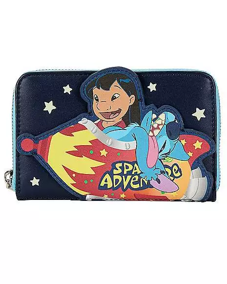 Loungefly Glow In The Dark Space Adventure Zip Wallet - Lilo & Stitch 3 Loungefly Glow In The Dark Space Adventure Zip Wallet - Lilo & Stitch
